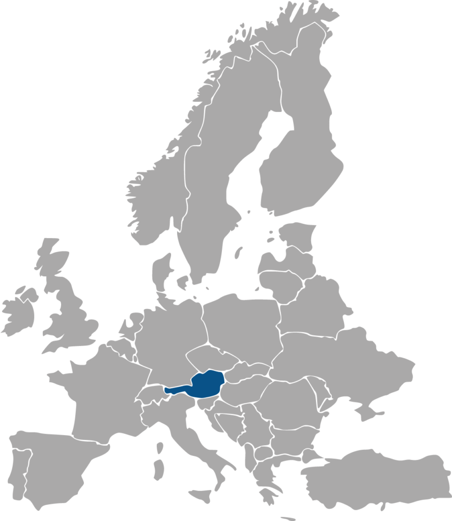 The map of Austria